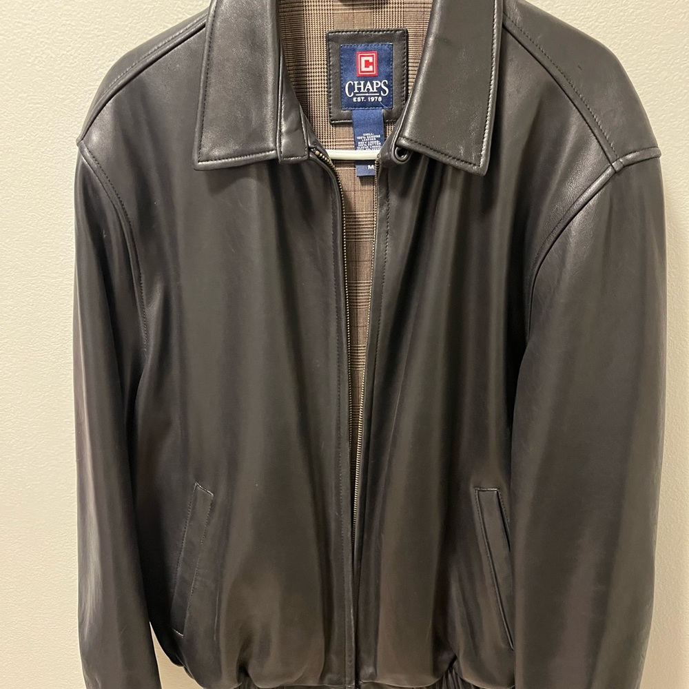 Chaps Leather Jacket, excellent condition